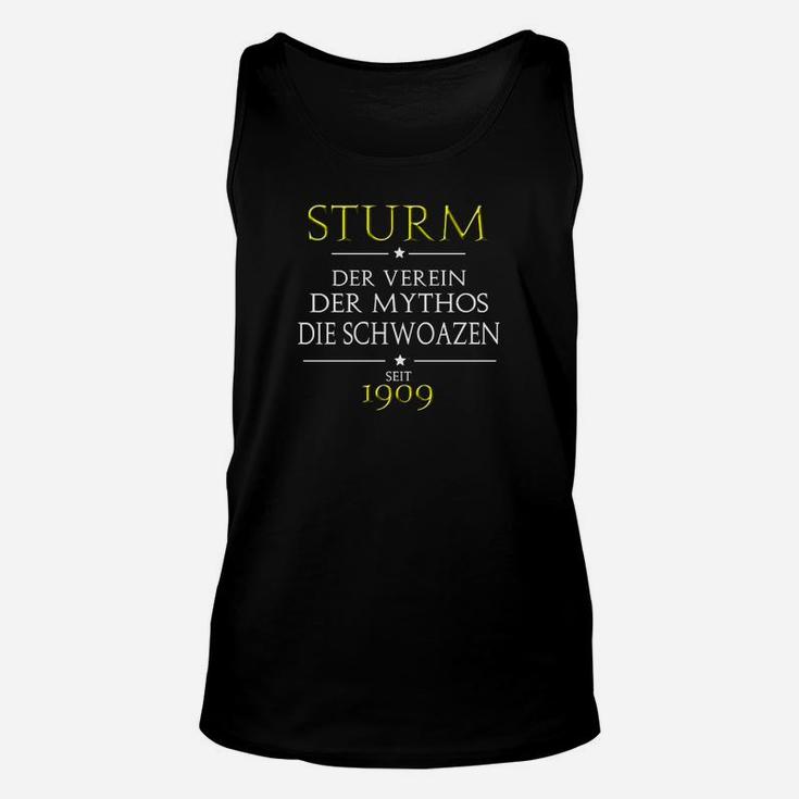 Schwarz-Goldenes 'Sturm' Fan-Unisex TankTop 1909, Vereinstrikot Design