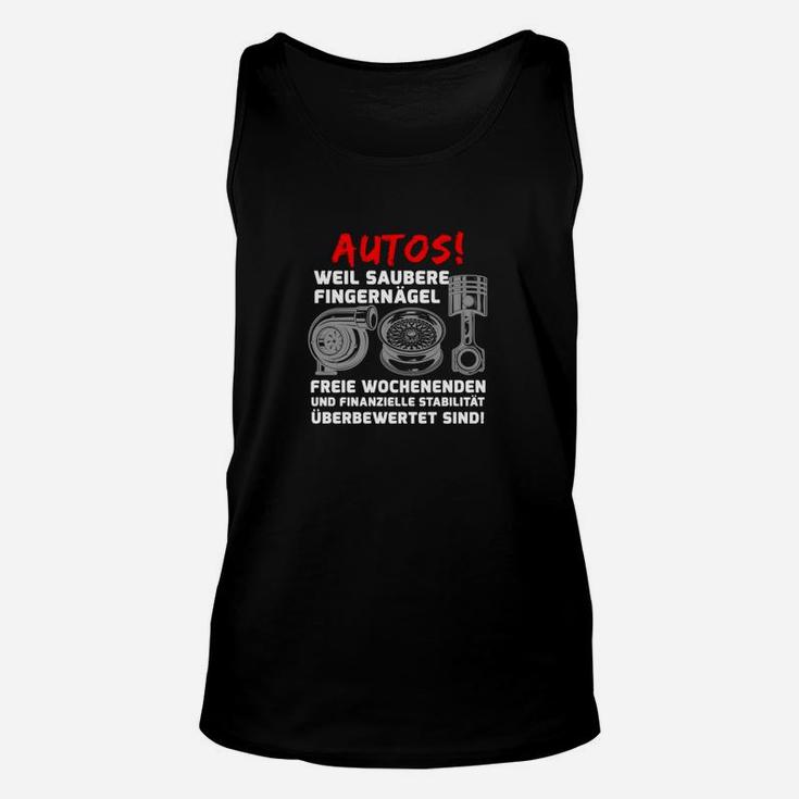 Schwarz Unisex TankTop für Autofans, Sauber Finger - Freie Wochenenden Lustig