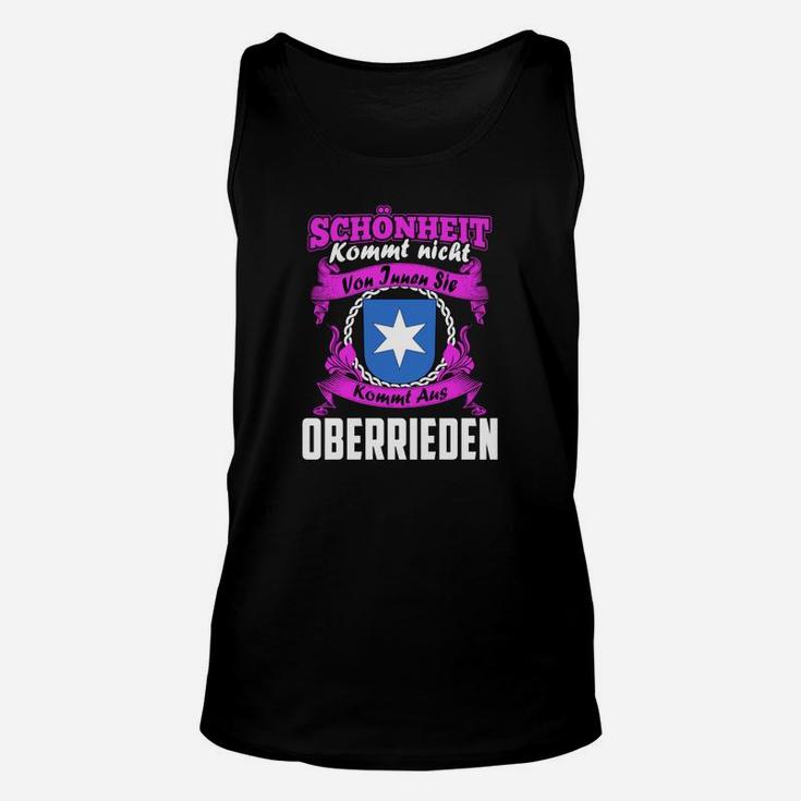 Schwarz Unisex TankTop Schönheit aus Oberrieden, Lustige Spruch Tee