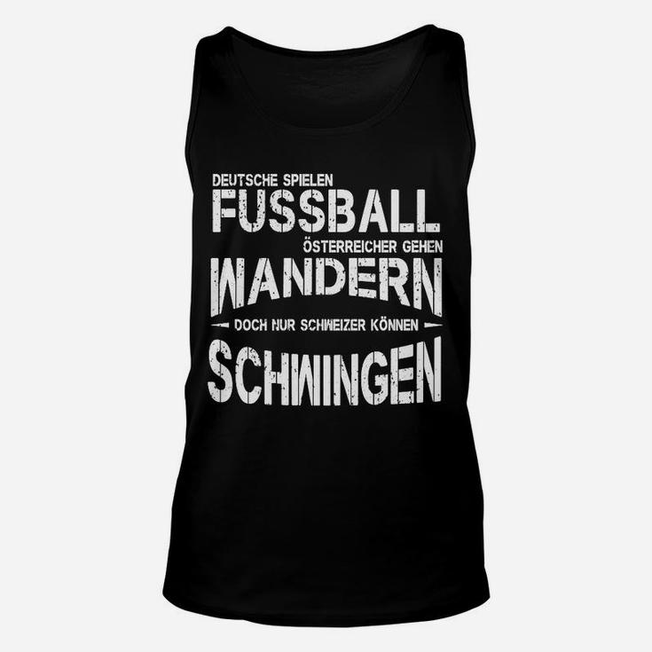 Schwarz-Weiß Wortspiel Unisex TankTop: Deutsche, Österreichische, Schweizer Motive