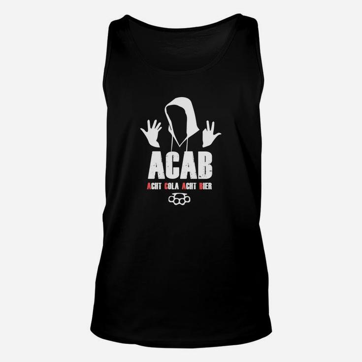 Schwarzes ACAB-Unisex TankTop mit Handzeichen-Design, Streetwear für Proteste