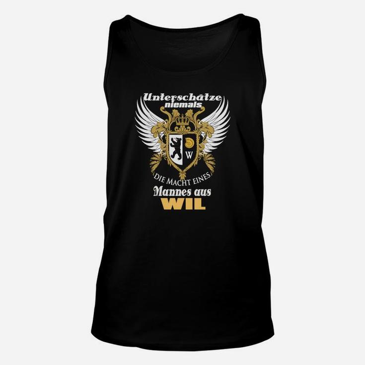 Schwarzes Adler Unisex TankTop - Macht eines Mannes aus Wil