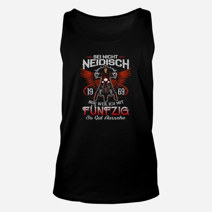 Schwarzes Adler Unisex TankTop Mit 50 gut Aussehen, Spruch für Geburtstag