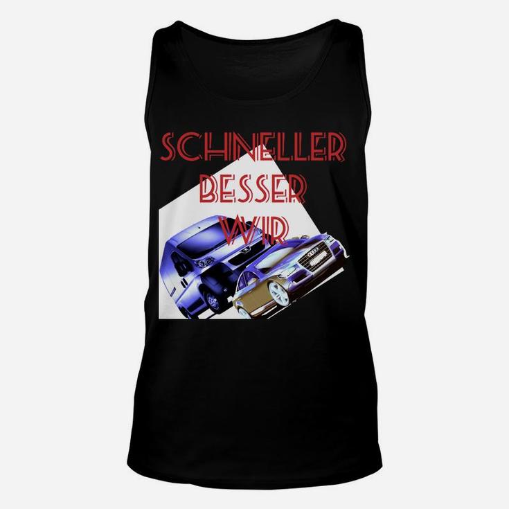 Schwarzes Auto Motiv Unisex TankTop für Herren, Schneller Besser Wütend