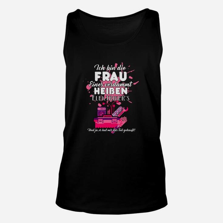 Schwarzes Feuerwehr Damen Unisex TankTop mit Aufschrift