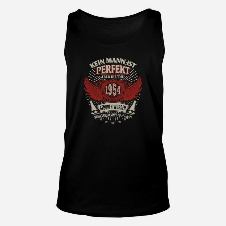 Schwarzes Herren Unisex TankTop Jahrgang 1954, Fast Perfekt Aufdruck