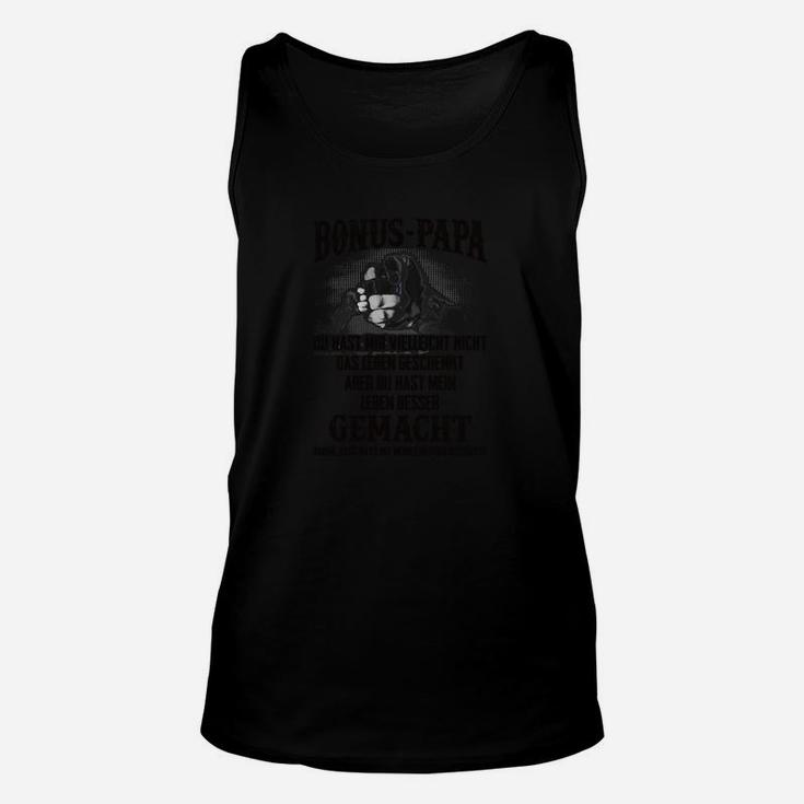 Schwarzes Herren Unisex TankTop mit Motivationsspruch, Grafik-Print Design