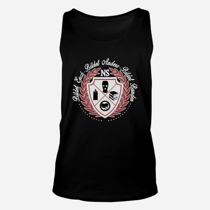 Schwarzes Herren Unisex TankTop mit Wappen & Kartenmotiv, Personalisiert