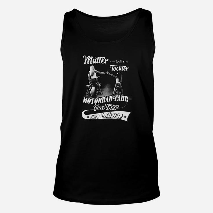 Schwarzes Mutter-Tochter Motorrad Unisex TankTop im Partnerlook