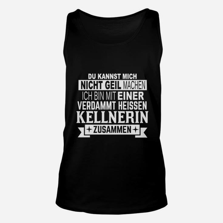 Schwarzes Unisex TankTop Heiße Kellnerin Lustiges Paar-Dating Tee