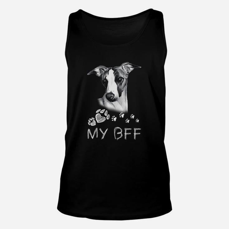 Schwarzes Unisex TankTop Hundemotiv My BFF, Lustiges Hunde-Freundschafts-Unisex TankTop