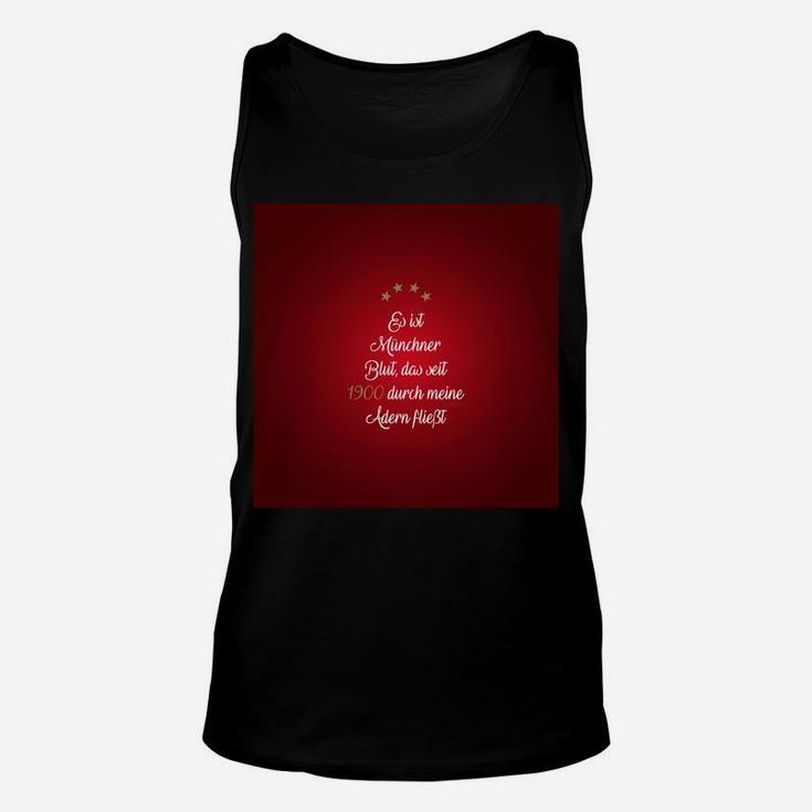 Schwarzes Unisex TankTop mit deutschem Liebeszitat, Rotes Design