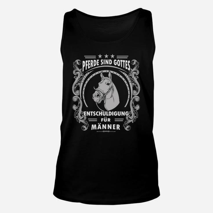 Schwarzes Unisex TankTop mit Pferde-Spruch, Ideal für Pferdefreunde