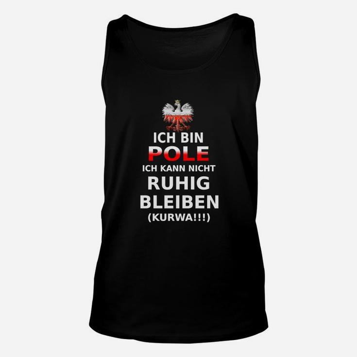 Schwarzes Unisex TankTop, Polnisch-Deutscher Spruch mit Adler, Unisex