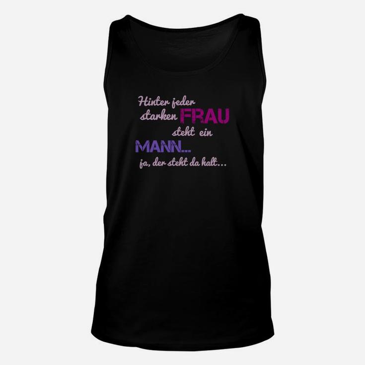 Schwarzes Unisex TankTop Starken Frau Lustiger Spruch Mehrfarbiger Druck