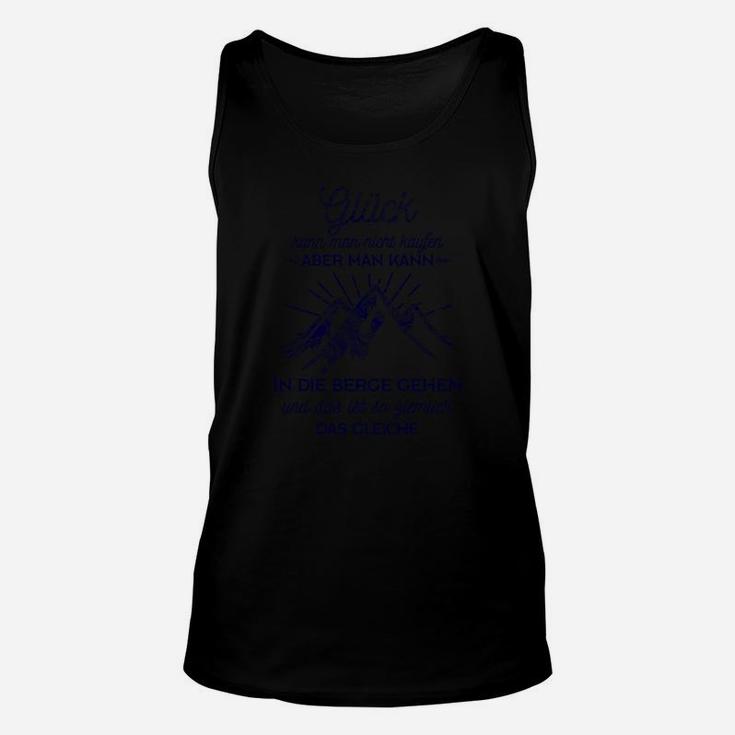 Schwarzes Unisex Unisex TankTop mit blauem Textdesign, Stilvolles Casual Tee