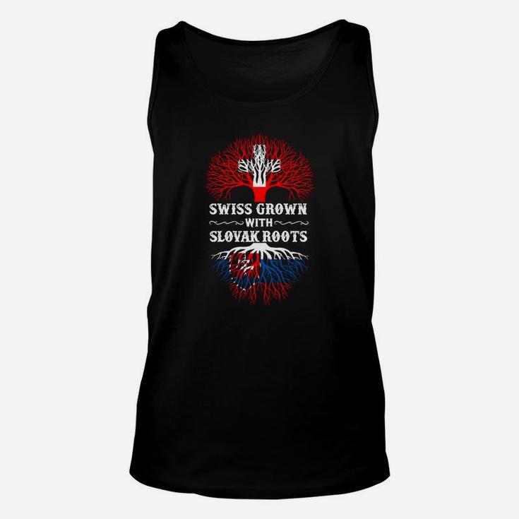 Schweizer Gewachsen mit Slowakischen Wurzeln Schwarz Unisex TankTop