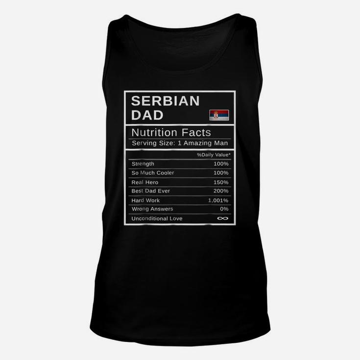 Serbian Dad Nutrition Facts Unisex Tank Top