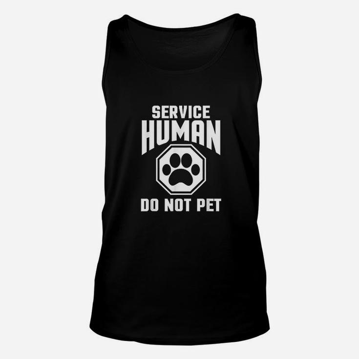 Service Human Design Do Not Pet Funny Dog Lover Quote Unisex Tank Top