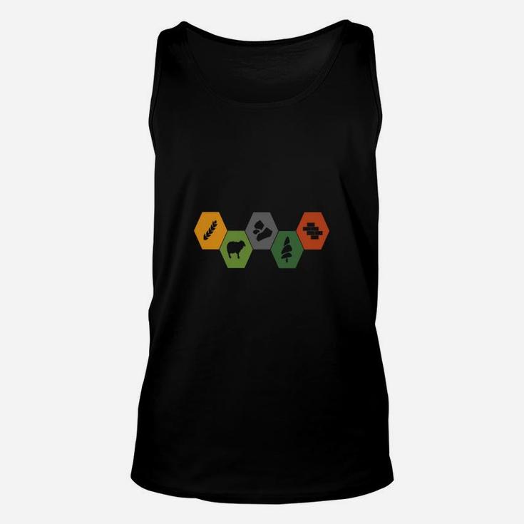 Settlers Of Catan Minimalistic Colored Unisex Tank Top