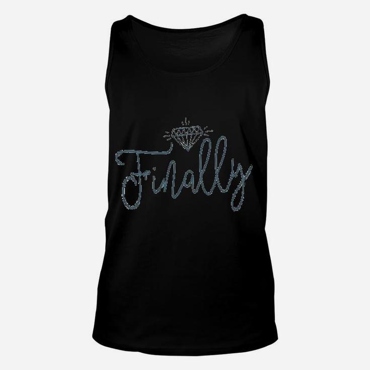 She Finally Said Yes Engagement Valentine Unisex Tank Top