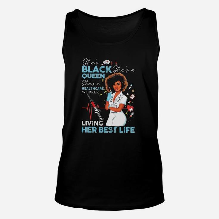 She Is Black Queen Nurse Unisex Tank Top