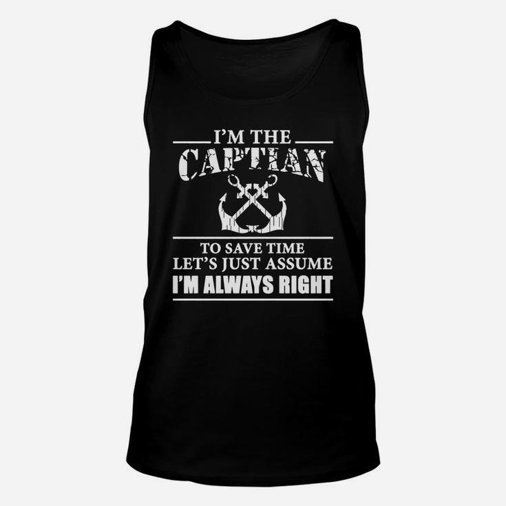 Ship Captain Shirt, Boat Captain Shirt Unisex Tank Top