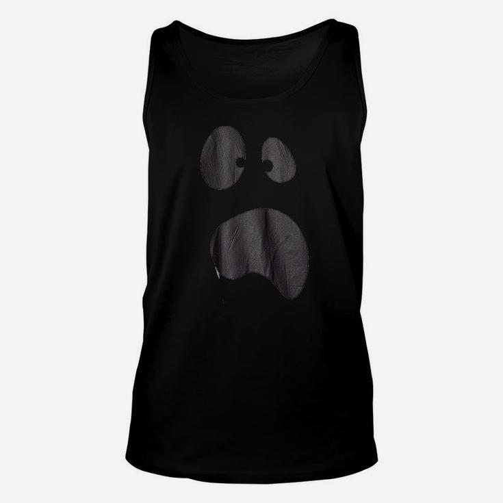 Silly Ghost Face Spooky Halloween Ghoul Face Easy Costume Unisex Tank Top