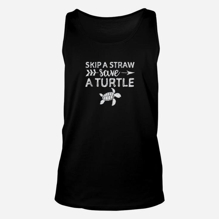 Skip A Straw Save A Turtle Climate Change Unisex Tank Top