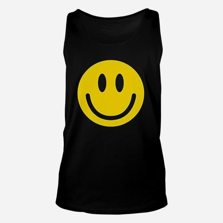 Smile Face Emoticons Graphic Sarcastic Happy Face Humor Funny Unisex Tank Top