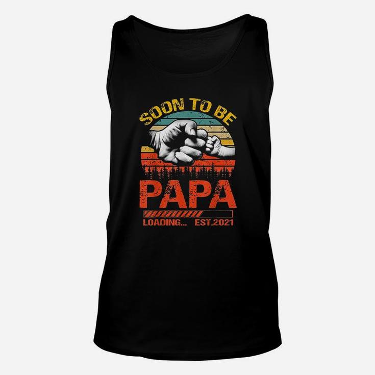 Soon To Be Papa Est 2021 New Papa Vintage Unisex Tank Top