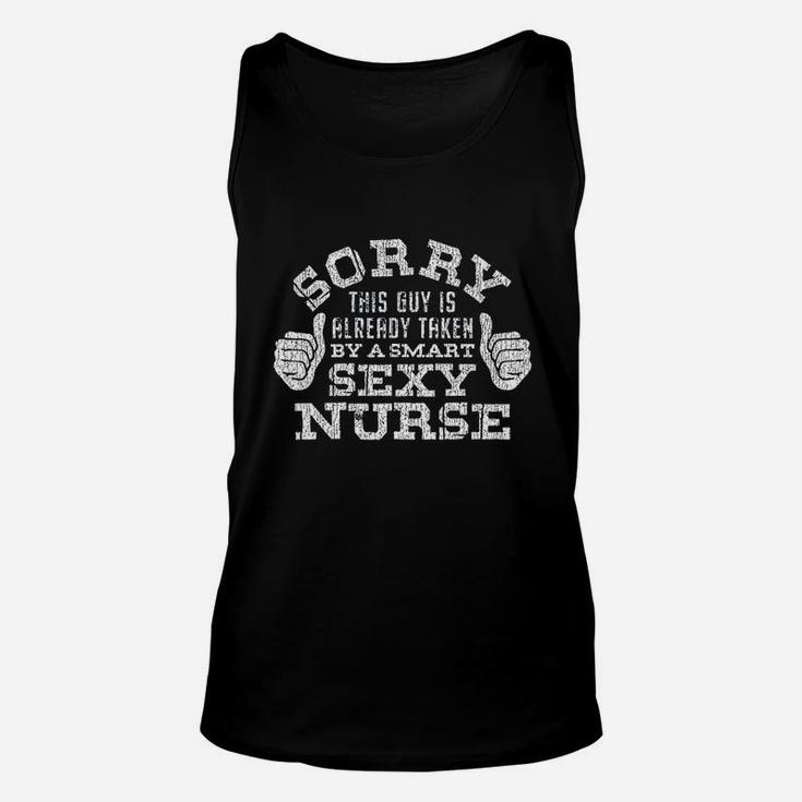 Sorry This Guy Is Already Taken By A Nurse Nursing Careers Unisex Tank Top