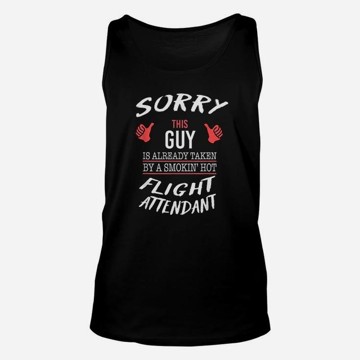 Sorry This Guy Is Taken By Hot Flight Attendant Unisex Tank Top