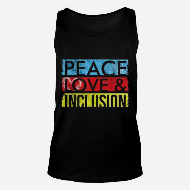 Sped Special Education Peace Love Inclusion Unisex Tank Top