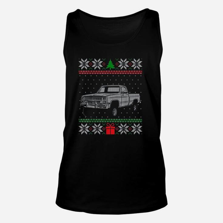 Square Body Truck Ugly Christmas Classic Vintage Pickup Unisex Tank Top