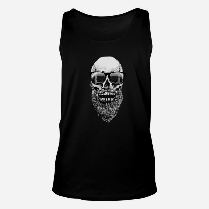 St Patricks Dads A Skull Face With Beard And Glasses Unisex Tank Top