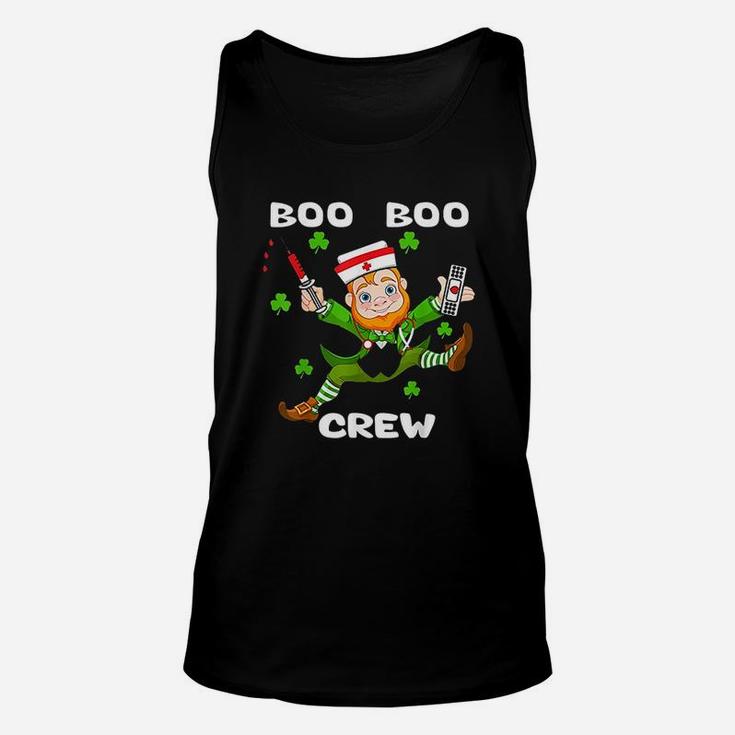 St Patricks Day Boo Boo Crew Nurse Leprechaun Funny Nurse Unisex Tank Top