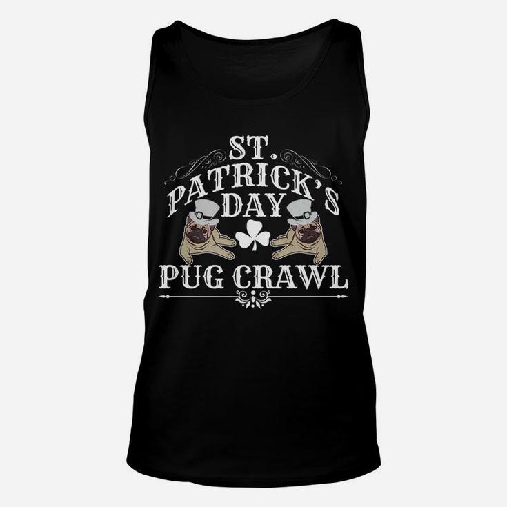 St Patricks Day Dog Pug Crawl For Dog Lovers Unisex Tank Top