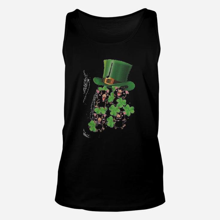 St Patricks Day Happy Pigs For Pig Lovers Unisex Tank Top