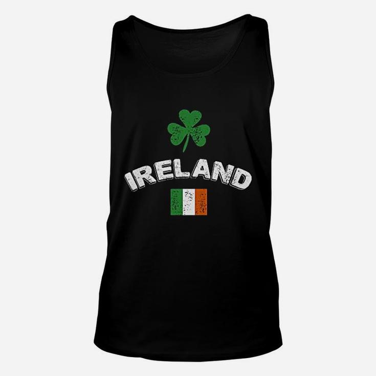 St Patricks Day Lucky Ireland Flag Lucky Leaf Unisex Tank Top