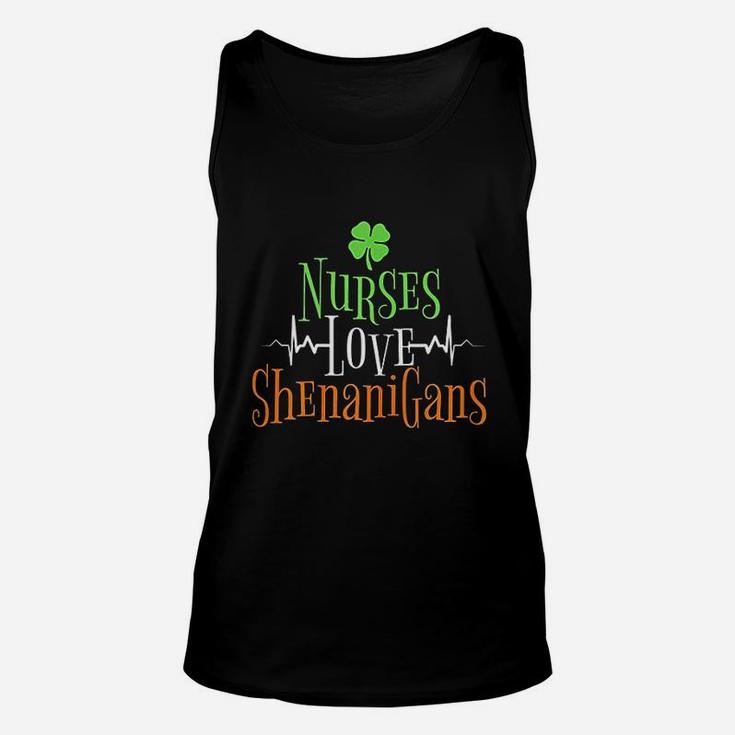 St Patricks Day Nurse Love Shenanigans Funny Unisex Tank Top