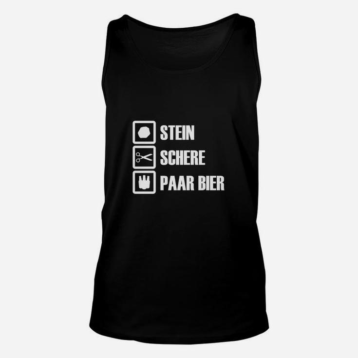 Stein Schere Paar Bier Unisex TankTop, Lustiges Party-Unisex TankTop für Herren