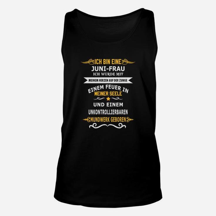 Sternzeichen Juni Damen Unisex TankTop, Schwarzes Statement-Unisex TankTop