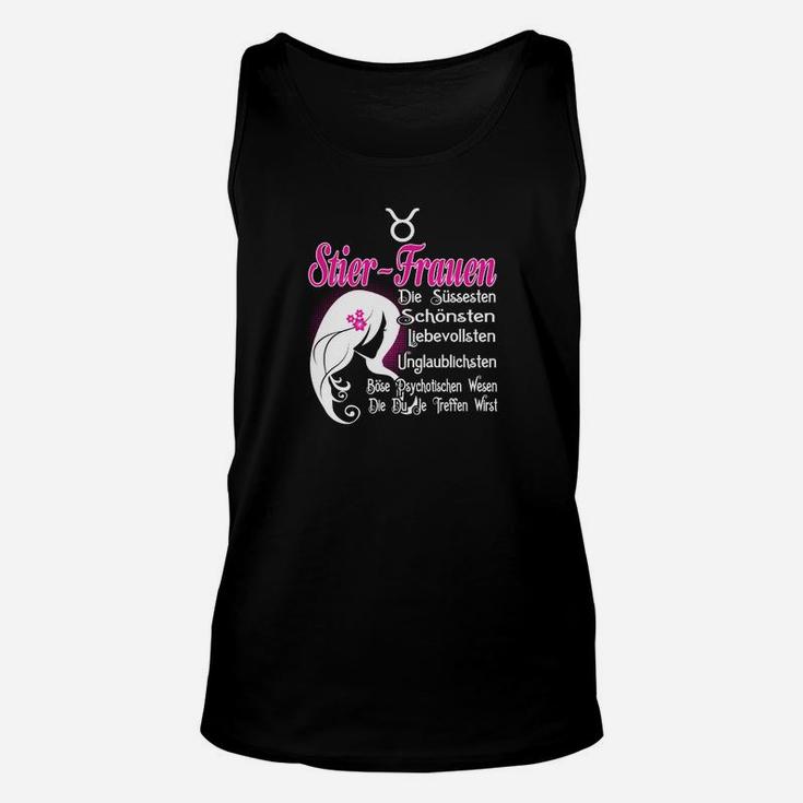 Stier Frauen Schwarzes Unisex TankTop, Komplimente Design für Damen