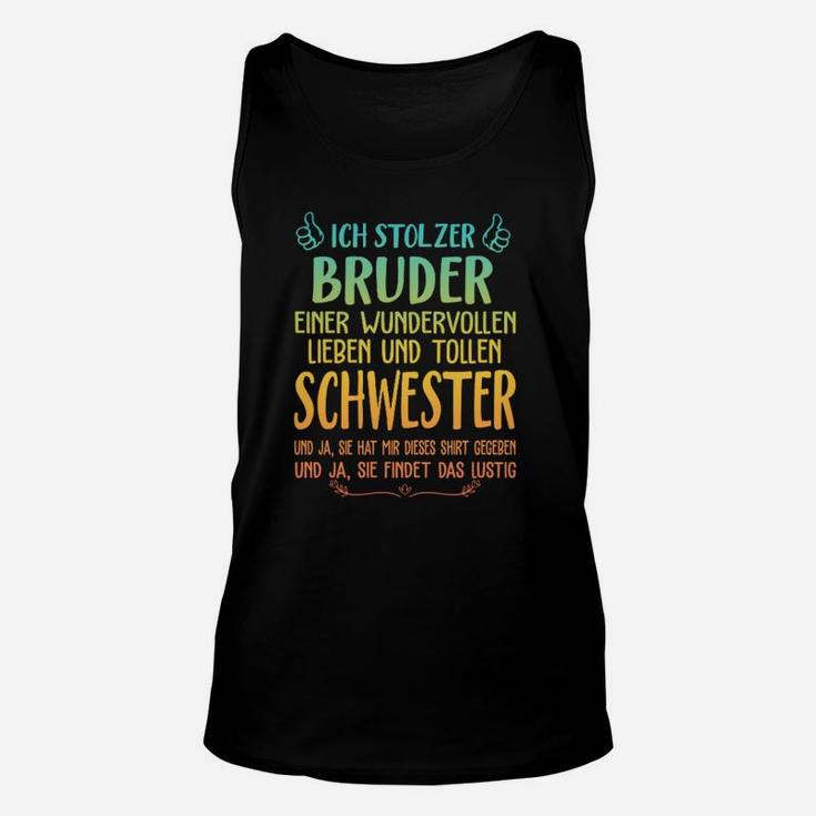 Stolzer Bruder Lustiges Geschwister Unisex TankTop, Spaß Unisex TankTop für Brüder