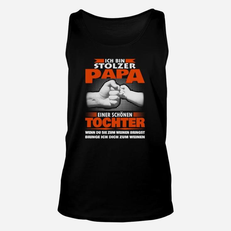 Stolzer Papa Tochter Unisex TankTop in Schwarz, Vatertagsgeschenk