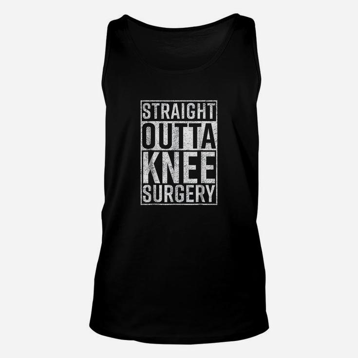 Straight Outta Knee Surgery Funny Get Well Gag Gift Unisex Tank Top