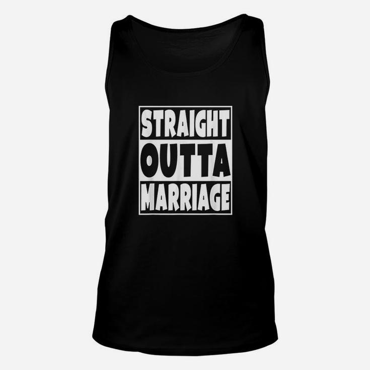 Straight Outta Marriage Funny Divorce Gift Unisex Tank Top