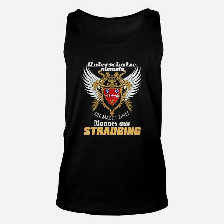 Straubing Stolz Unisex TankTop in Schwarz mit Adlerschild Motiv