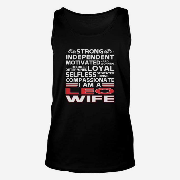 Strong Independent Motivates Leo Wife Unisex Tank Top